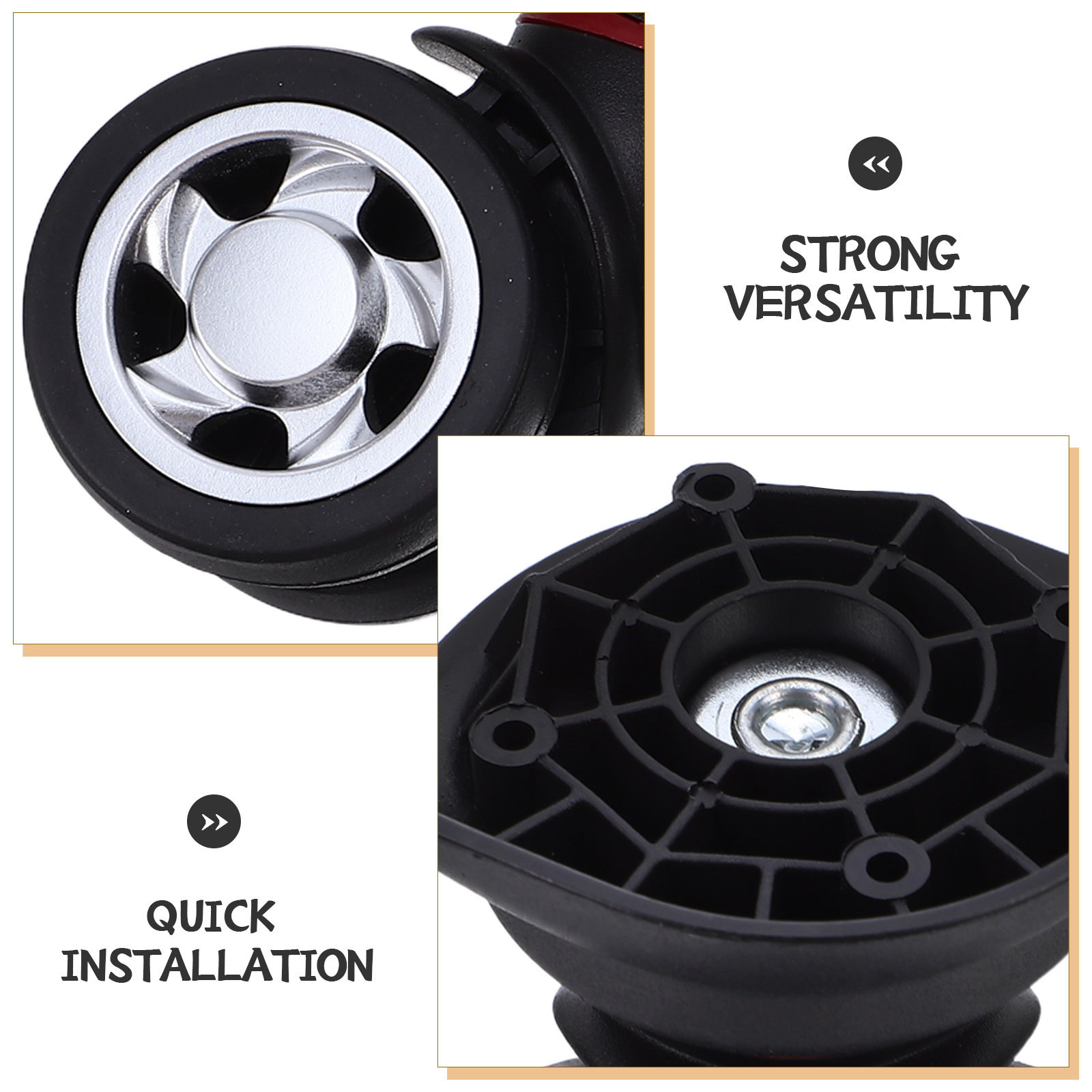 2Pcs Universal Luggage Wheels  - огляд і ціна Silent Replacement Luggage Wheels
